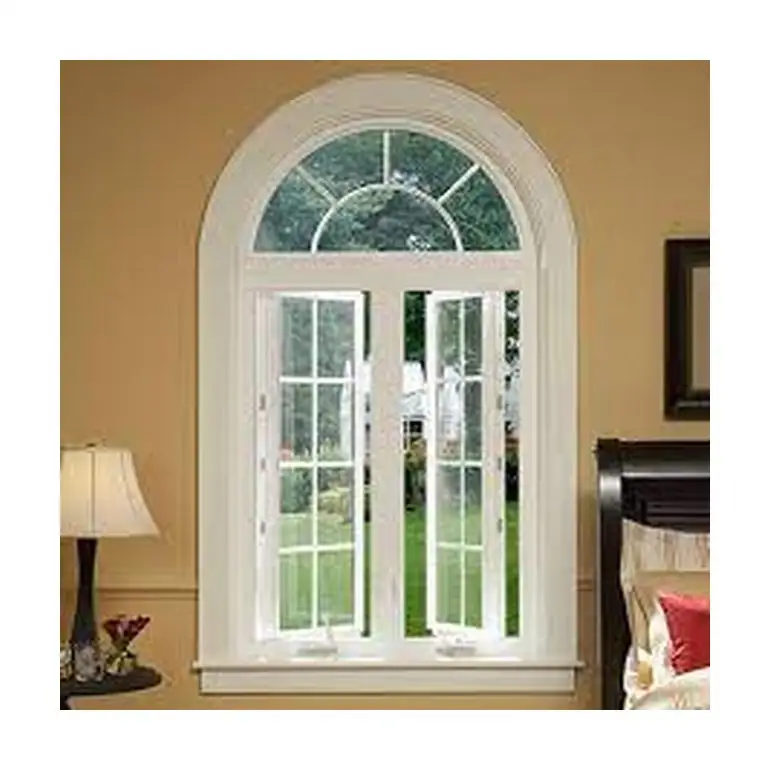 Pencereler kanatlı cam pencereler ile alüminyum profil dekoratif ferforje pencere ızgarası tasarımı