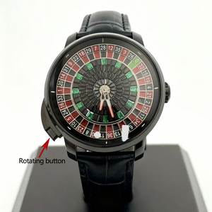 <span class=keywords><strong>Montre</strong></span> mécanique pour homme avec fonction roulette <span class=keywords><strong>russe</strong></span>, bracelet en cuir, design à bouton rotatif, <span class=keywords><strong>mouvement</strong></span> NH35, version OEM/ODM disponible - Product Image 2