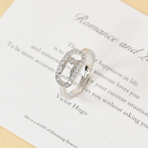 Bague ouverte vintage plaquée or 18 carats pour femme, avec <span class=keywords><strong>pierre</strong></span> géométrique en zircon cubique, ajustable, bijoux minimalistes tendance, anneaux - Product Image 5