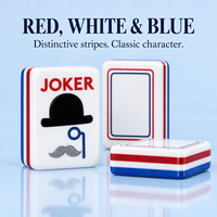 Set Mahjong Inggris dan Amerika untuk Pemula dan Profesional, Bus Bertingkat, Big Ben, Teko, Payung, Permainan Ubin Meja