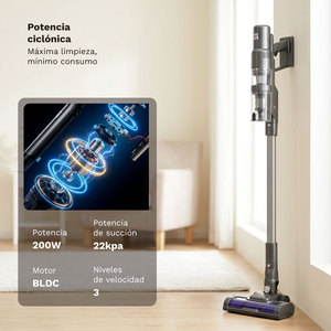 Aspirateur à bâton Asm Ultrasmart 22, 200W, aspiration 22Kpa, filtre HEPA, nettoyage des sols - Product Image 2