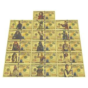 Star Wars beroemde filmfiguren gouden bladgoud bankbiljetten herdenkingsgeschenken worden gebruikt voor verzameling - Product Image 1