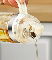 Réservoir de stockage d'huile de cuisine de grande capacité Pot d'huile en verre scellé Bouteille en verre à haute teneur en borosilicate Bouteille distributeur d'huile d'olive de cuisine