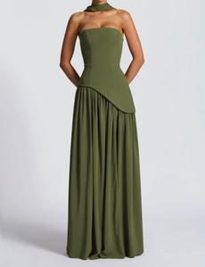 Alta calidad al por mayor elegante sólido Maxi vestido de alta abertura sin espalda sin tirantes largo Sexy alta calidad <span class=keywords><strong>fiesta</strong></span> Formal vestido Casual - Product Image 5