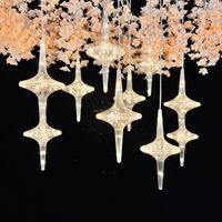 Lustre en spirale à 10 têtes en plastique pour mariage, accessoires de décoration pour lieux de réception, éclairage décoratif