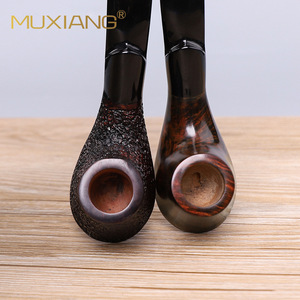Muxiang Briarwood Pipe Bent Type Hand Carved Tobacco Pipe Custom Made For Smoking - Product Image 3
