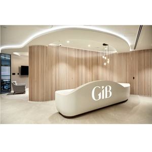 Phòng Khám Spa Y Tế White LED Logo Cong Tiếp Nhận Thiết Kế Bàn Nha Khoa Quầy Tiếp Nhận - Product Image 1