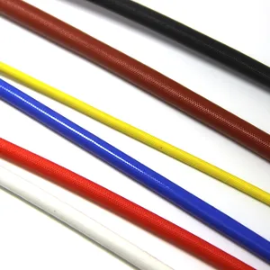 Silicone Overhead Line Cover ID1~25mm Silicone Fiberglass Sleeving Cable Wire HIGH TEMP Insulating Factory Hotsale