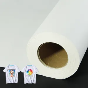 Cetak kustom T Shirt stiker panas kertas Transfer kering kertas sublimasi putih tembakau penggulung kertas lebih tinggi pemasok 15-60s