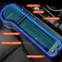 Agent d'exécution de dropshipping 2026, organisateur de rangement pour fente de siège de voiture avec porte-gobelet et LED à 7 couleurs changeantes