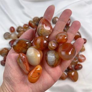 Agata Sardonica Naturale Lucidata, Ghiaia di Agata <span class=keywords><strong>Rossa</strong></span>, Pietra Levigata per Guarigione Reiki e Collezione - Product Image 2