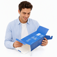 Boîte de cartes blanche à double insertion, boîte de papier d'emballage pharmaceutique, boîte cadeau personnalisée respectueuse de l'environnement, personnalisée