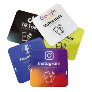 Formato personalizzato NFC recensione QR codice tabella Sticker Tag di alta qualità NFC Menu piastra epossidica per la prenotazione Google Instagram - Product Image 5