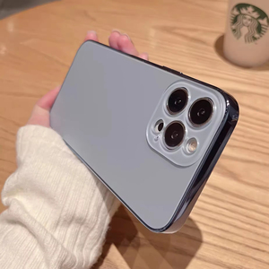 Luxury AG Glass Phone Case para iPhone 15 Pro Max Nuevo lanzamiento con protección de lente de cristal y borde galvanizado - Product Image 5