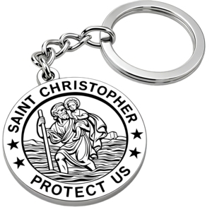 Llavero con Medalla de Protección de Santa Juana de Arco, Grabado Vintage en Acero Inoxidable, Colgante Católico, Adorno Decorativo, Regalo de Fe - Product Image 4