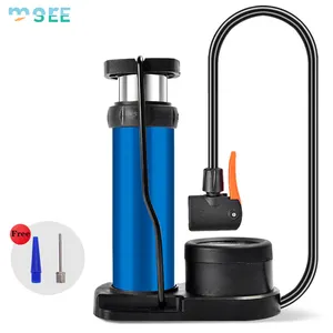 Seemore Free Sample Bicycle Pump 160 PSI high Pressure Bike Tire Pump Smart Valve Head Reversible Presta & Schrader, Ball Pump