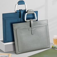 Sac de transport pour documents professionnels en cuir PU format A4, grande capacité, avec compartiments de rangement, sac à main pour le bureau, l'école, le travail et les voyages d'affaires