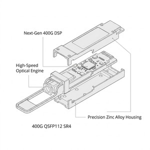 Módulo Óptico de Alta Velocidad QSFP112-400G-SR4 400G SR4 850nm 100M con Conector MPO-12 para Switch de Red Ethernet 400G - Product Image 3