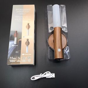 Lámpara de Pared Creativa con Diseño de Madera, Luz Nocturna LED con Control Remoto, Regulable, con Succión Magnética para Dormitorio y Pasillo - Product Image 6