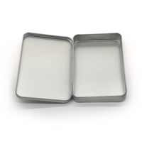Boîte en fer blanc rectangulaire personnalisée de qualité supérieure avec couvercle à charnière pour papeterie et emballage cadeau