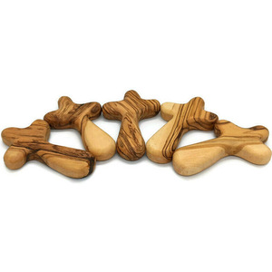 Bois Olive Croix Terre Sainte Caring Croix Poche Jésus Christ Noël Église Ustensiles - Product Image 5