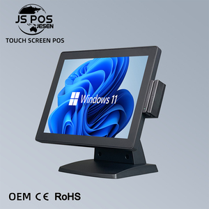 JESEN écran tactile bureau caisse enregistreuse système de point de vente au détail automatique caisse enregistreuse pour restaurant/supermarché avec <span class=keywords><strong>boody</strong></span> en métal - Product Image 3