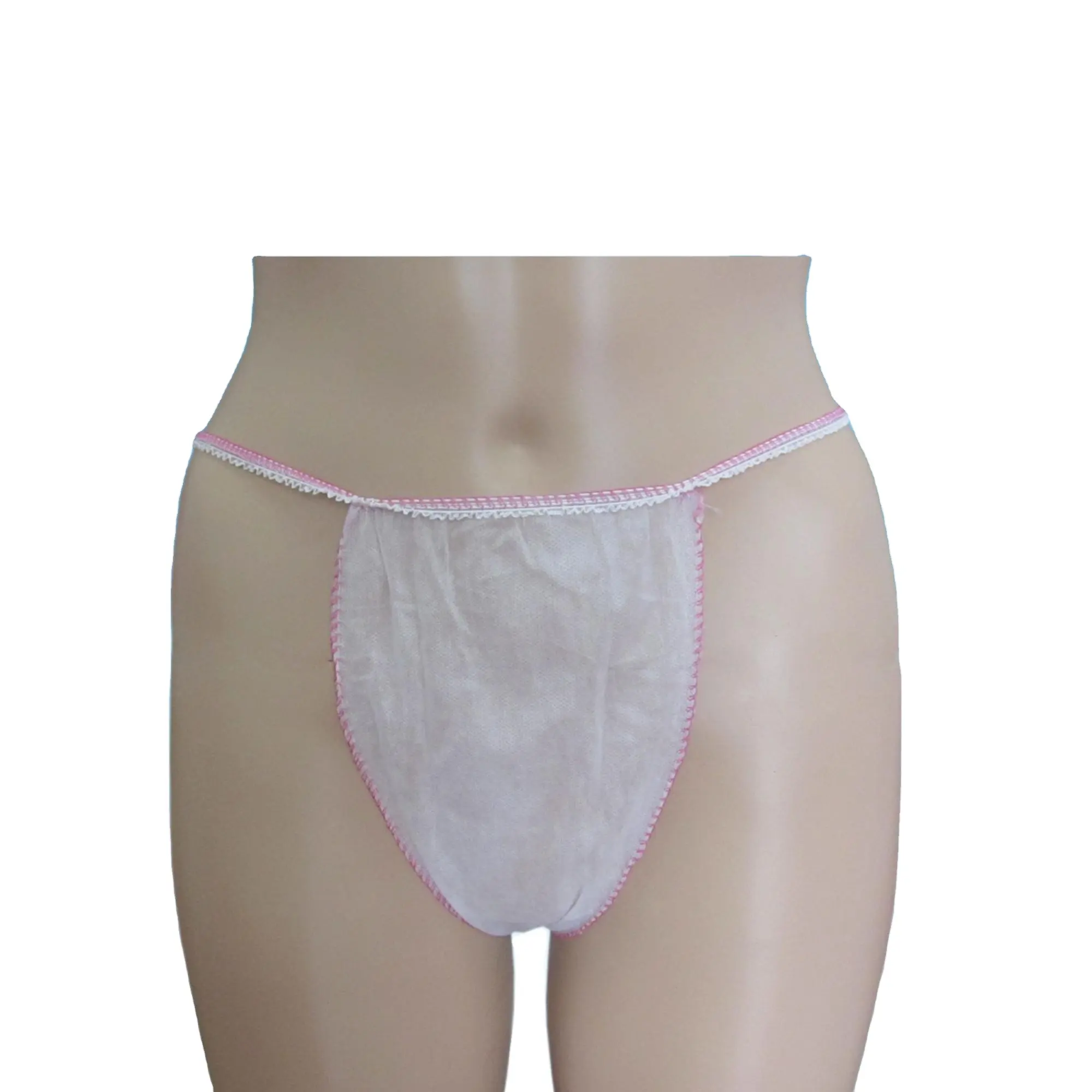 Desechables g cadena/breve/panty/tanga ropa interior desechable de fábrica