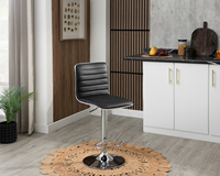 Chaises hautes de salle à manger avec coussin en cuir rembourré, chaises de bar à petit-déjeuner en cuir écologique pour la maison
