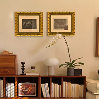 Cadre photo mural rustique en bois vieilli noir et or classique pour décoration intérieure, vente en gros d'usine, pour photos 4x6, 5x7, 8x8, 9x12, 12x16, 24x36