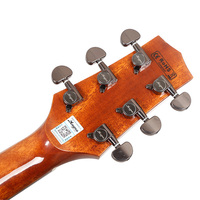 Gitar Akustik M-53S Solid Mahogany, Bagian Belakang dan Samping dari Kayu Mahoni, 6 Senar, Finishing Matte, Cutaway, untuk Pemula