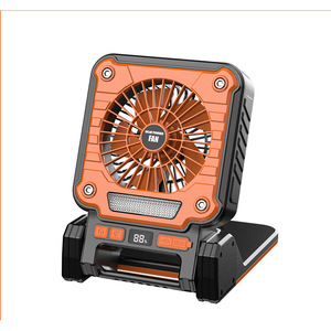 Ventilateur solaire avec lumière 15W, rechargeable par USB, portable, pour le camping en extérieur, avec lumière LED pour utilisation en tente - Product Image 2