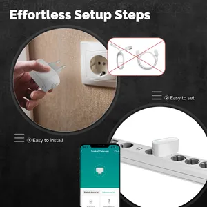 Hub Zigbee Prise EU <span class=keywords><strong>Moes</strong></span> Tuya Hub de Prise Intelligente <span class=keywords><strong>Passerelle</strong></span> EU Bluetooth BLE Mesh Multi-Mode Permet 100+ Sous-appareils Contrôle à Distance par Application - Product Image 4