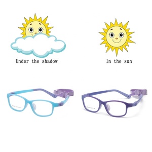 Vente en gros TR90 caméléon décoloré monture optique lunettes unisexe carré sangle pliable charnière interchangeable 18121 lecture sport - Product Image 5