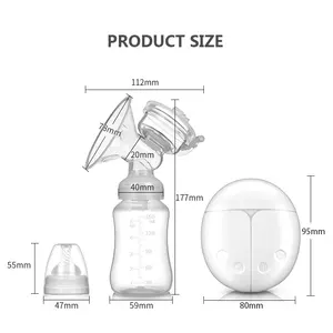 Factory Direct Sale Electric Breast Pump Bottle Milk Extractor Double Suction Baby Feeder Massage Moms Helper