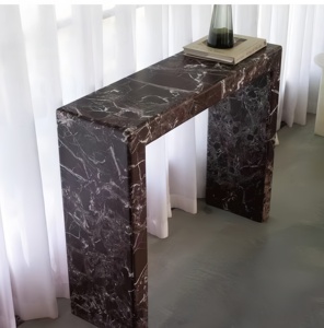 Modern Luxury Natural Stone <strong>Console</strong> <strong>Table</strong> for Living Room and Hallway Entrance Marble <strong>Slim</strong> <strong>Console</strong> <strong>Table</strong> Living Room Furniture - Product Image 4