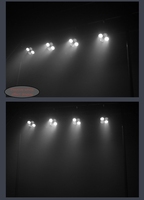 Lumière de surface à 4 yeux cob public led 200w Wedding bar performance live fill light projection light