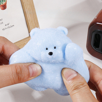 Ours Squishy Anti-Stress Mignon, Jouet Sensoriel Fidget, Cadeau pour Filles et Adultes, Idéal pour le Bureau, Faveurs de Fête, Jouets Anti-Anxiété, Vente en Gros