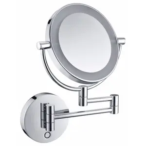 현대 독특한 디자이너 라운드 Led 욕실 거울 벽 메이크업 거울