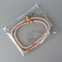 Sac à fermeture éclair réutilisable personnalisé givré boucle d'oreille bague collier petit bijoux en pvc sac à fermeture éclair en plastique bracelet emballage de bijoux