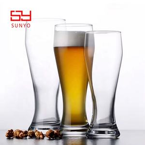 برومو مخصص بالجملة كريستال خالي من الرصاص ذو علامة تجارية عالية الخصر زجاج بيرة 16 أونصة للبار - Product Image 2