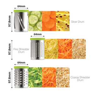 Hachoir à légumes, coupe-oignon, conteneur ABS, spiraliseur, coupe-spirale, acier inoxydable sûr, vert - Product Image 5