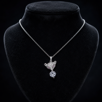 Pendentif Moissanite couleur D 1 carat, collier chaîne à maillons en argent pur, poids total 3,2 g, idéal pour fiançailles, usage quotidien, cadeau classique et charmant