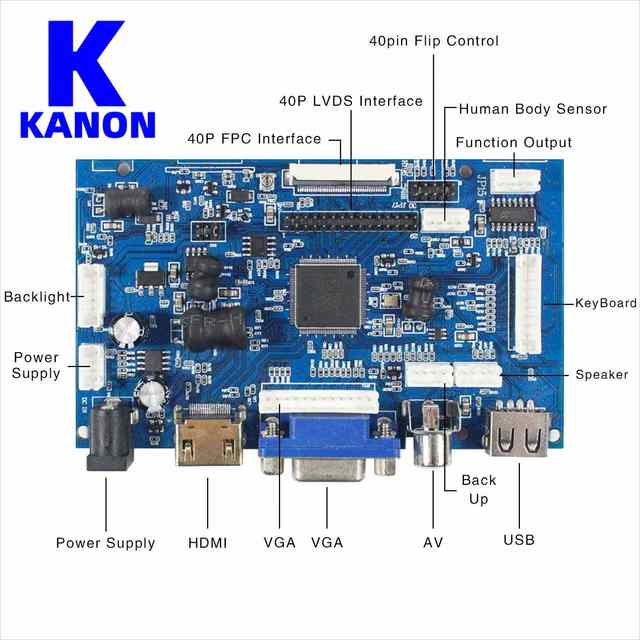 Reversing Driver Board VGA 2AV Univers LCD Controller Board with Cable and Remote Control Support Wide Lcd Main Driver Board