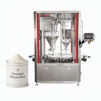 Machine d'emballage de farine entièrement automatique intelligente avec système de dosage à vis sans fin anti-poussière de précision et ligne de production d'embouteillage intégrée