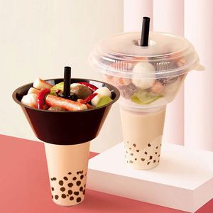 Vaso de Plástico PP Personalizado para Comer y Beber, para Snacks, Té con Leche, Jugo, 500ml 600ml 700ml, Vaso Creativo de Plástico PP - Product Image 4