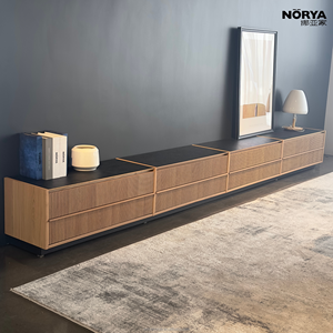Mobile TV NORYA di Design Lussuoso <span class=keywords><strong>in</strong></span> <span class=keywords><strong>Legno</strong></span> con Pannello HPL Resistente all'Usura, Supporto TV <span class=keywords><strong>per</strong></span> Soggiorno, Arredamento <span class=keywords><strong>in</strong></span> <span class=keywords><strong>Legno</strong></span> <span class=keywords><strong>per</strong></span> Casa - Product Image 1