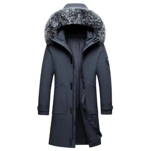 Veste en duvet <span class=keywords><strong>homme</strong></span> long nouveau col fourrure à capuche épaissi manteau <span class=keywords><strong>homme</strong></span> doudoune - Product Image 4