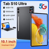 Tablet Pintar Tab S10 Ultra 11-Inci 16GB+1TB 108MP 2K 8000mAh 5G Dual SIM+TF Komunikasi Suara Android 15 Octa Core