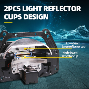 Projecteur Bi-LED 3 pouces LK8, lentille de voiture LED 65 watts 6000K, installation sans perte Plug and Play, excellent rapport qualité-prix - Product Image 3