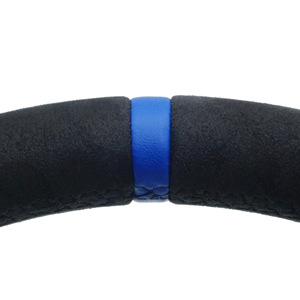 Volant VW <span class=keywords><strong>Golf</strong></span> GTI en Alcantara avec bande bleue centrale, forme D, fond plat, style sport discret, pièce de rechange améliorée - Product Image 3